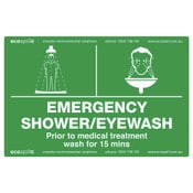 Safety Shower Eyewash Sign | Emergency Shower Eyewash Sign | Sign Emergency Shower | Ecospill | Brisbane Sydney Melbourne Adelaide Perth Canberra | Eyewash Sign | Eyewash Station Sign | SIGN-ESE